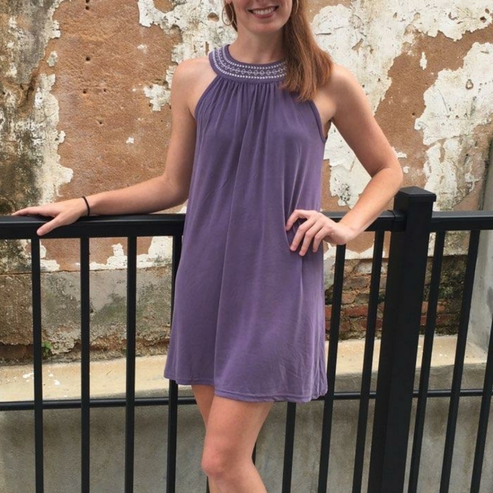 Purple babydoll dress